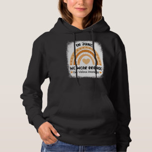 Rainbow In June We Wear Orange Gun Violence Awaren Hoodie