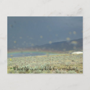 Rainbow in life. postcard