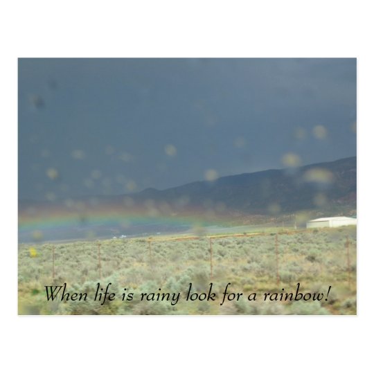Rainbow in life. postcard