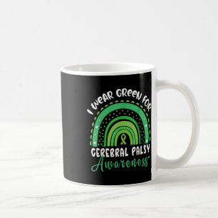 Rainbow In March We Wear Green Cerebral Palsy Awar Coffee Mug
