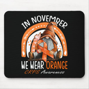 Rainbow In November We Wear Orange Crps Awareness Mouse Pad