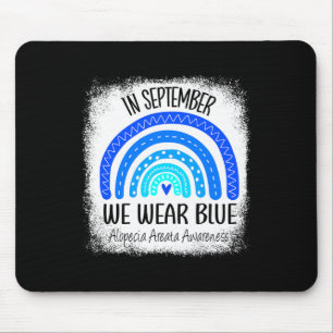 Rainbow In September We Wear Blue Alopecia Areata  Mouse Pad