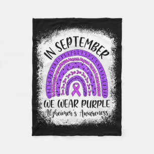 Rainbow In September We Wear Purple Heimerheimer's Fleece Blanket