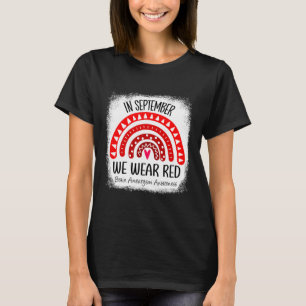 Rainbow In September We Wear Red Brain Aneurysm Aw T-Shirt