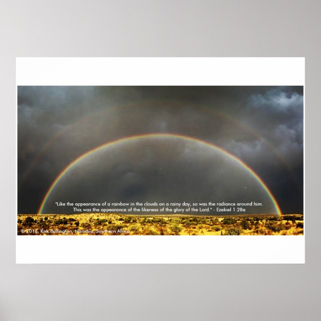 Rainbow in the Namibian Desert Poster (Front)