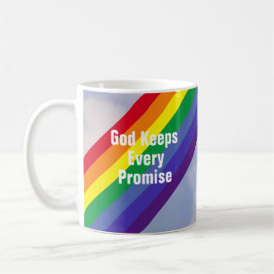 Rainbow in the Sky Inspirational Bible Verse Cute Coffee Mug