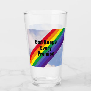 Rainbow in the Sky Inspirational Bible Verses Cute Glass