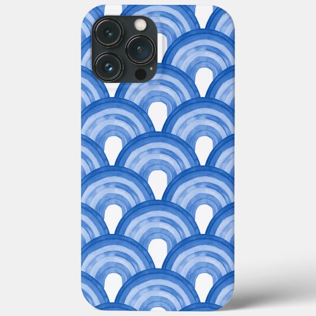 Rainbow in watercolor - blue pattern Case-Mate iPhone case (Back)