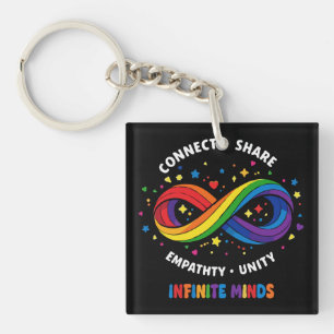 Rainbow Infinity Neurodiversity Symbol - Infinite Keychain
