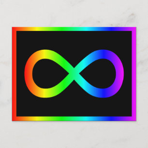 Rainbow Infinity Symbol Postcard
