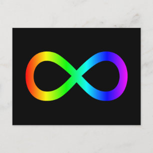 Rainbow Infinity Symbol Postcard