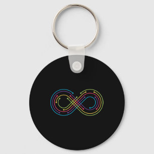Rainbow Infinity Symbol Pride Autism Awareness Neu Keychain