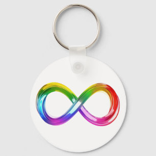 Rainbow Inifinity Symbol Keychain