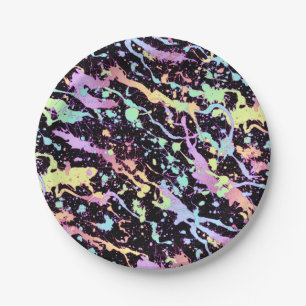 rainbow ink splash extreme : paper plate