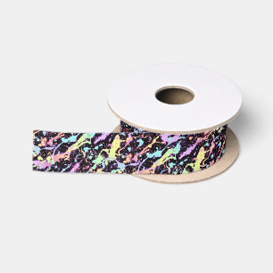 rainbow ink splash extreme : satin ribbon