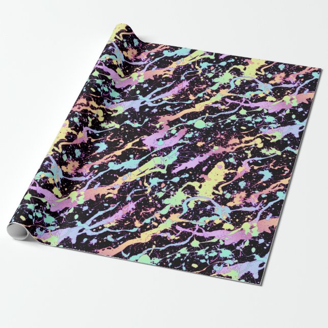 rainbow ink splash extreme : wrapping paper (Unrolled)