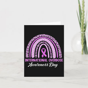 Rainbow International Overdose Awareness Day Purpl Card