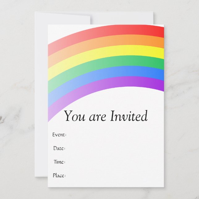 Rainbow Invitation (Front)
