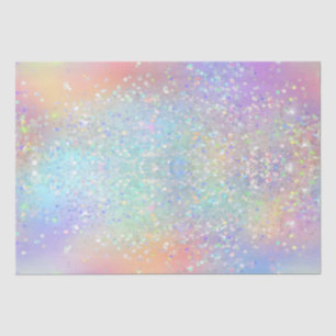 Rainbow Iridescent Foil and Holographic Glitter Tissue Paper