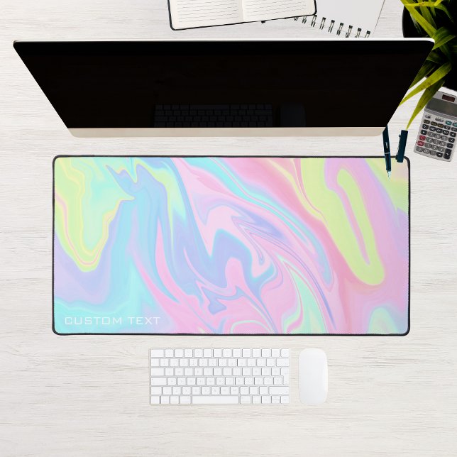 Rainbow Iridescent Large Extended Custom Desk Mat (Rainbow Iridescent Large Extended Custom Desk Mat
)