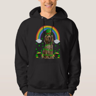 Rainbow Irish English Cocker Spaniel Dog St Patric Hoodie