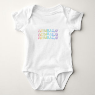 Rainbow IVF MIRACLE Preppy Infertility Awareness Baby Bodysuit
