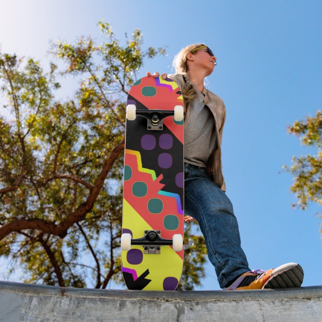 Rainbow Jagged Geo  Skateboard (Outdoor 1)
