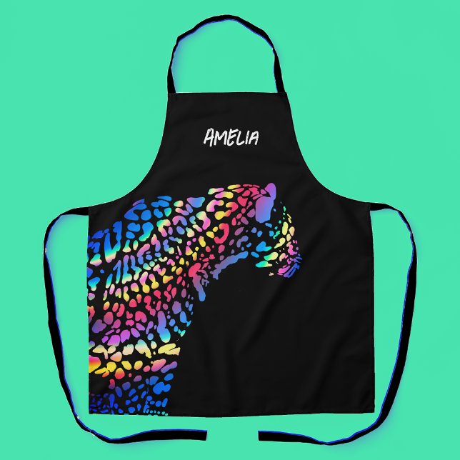 Rainbow Jaguar Personalized Apron (Creator Uploaded)