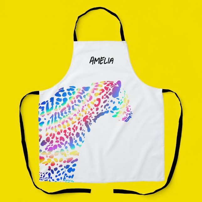  Rainbow Jaguar Personalized Apron (Creator Uploaded)