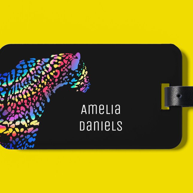  Rainbow Jaguar Personalized Luggage Tag (Creator Uploaded)