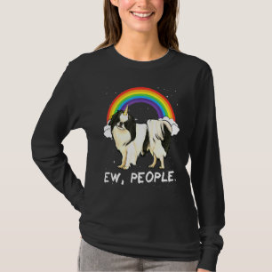 Rainbow Japanese Chin Ew People Unicorn Dog T-Shirt