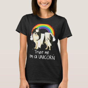 Rainbow Japanese Chin Trust Me Im A Unicorn Dog T-Shirt
