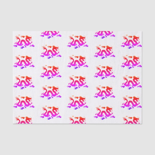Rainbow JAPANESE Dragon Tissue Paper (Front)
