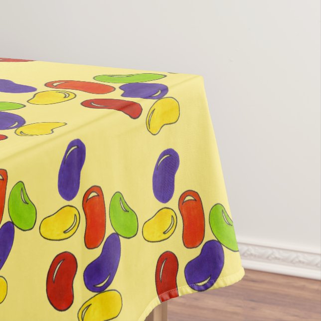 Rainbow Jelly Bean Candy Easter Jellybean Candies Tablecloth (In Situ)