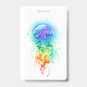 Rainbow jellyfish badge