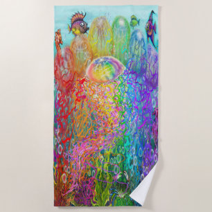 Rainbow Jellyfish Beach Towel
