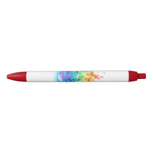 Rainbow jellyfish black ink pen