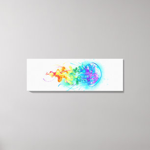 Rainbow jellyfish canvas print