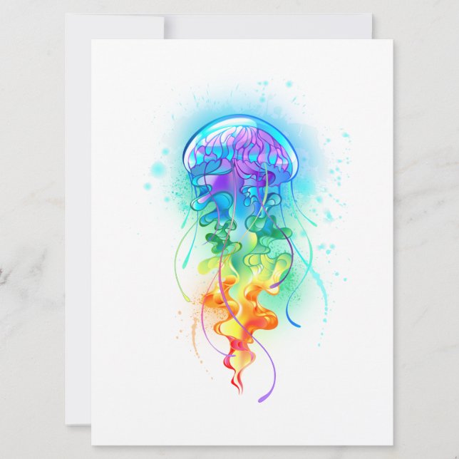 Rainbow jellyfish card (Front)