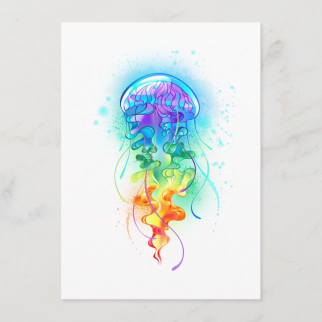 Rainbow jellyfish enclosure card (Front)