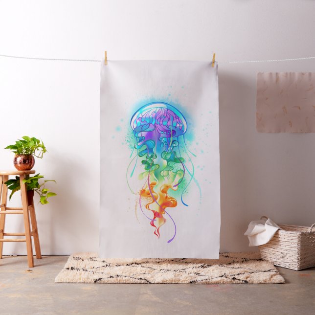 Rainbow jellyfish fabric (In Situ)