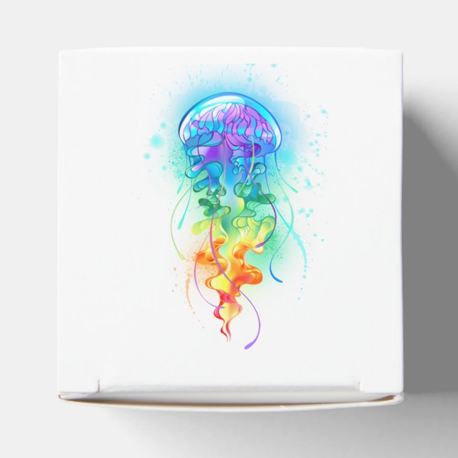 Rainbow jellyfish favor box (Top)