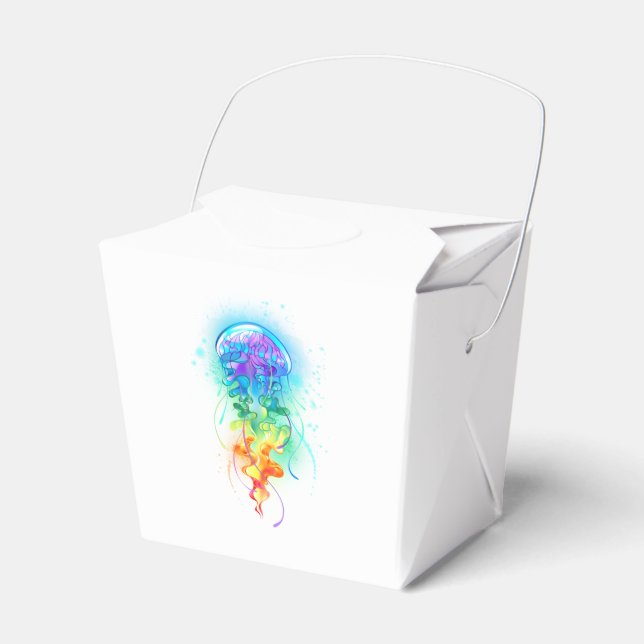 Rainbow jellyfish favor box (Front Side)