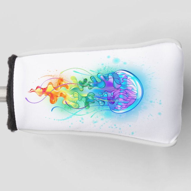 Rainbow jellyfish golf head cover (Front)