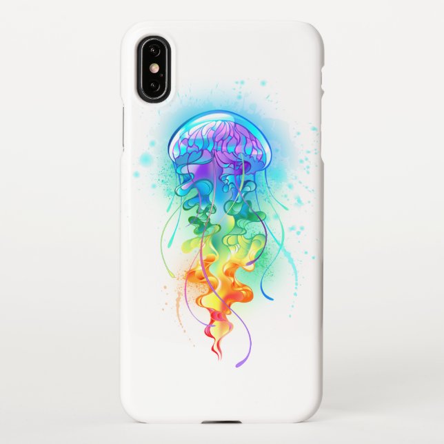 Rainbow jellyfish iPhone case (Back)
