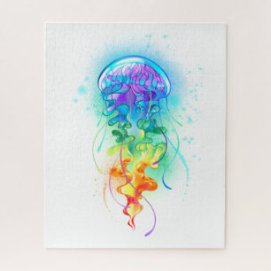 Rainbow jellyfish jigsaw puzzle