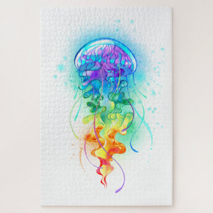 Rainbow jellyfish jigsaw puzzle