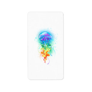 Rainbow jellyfish label