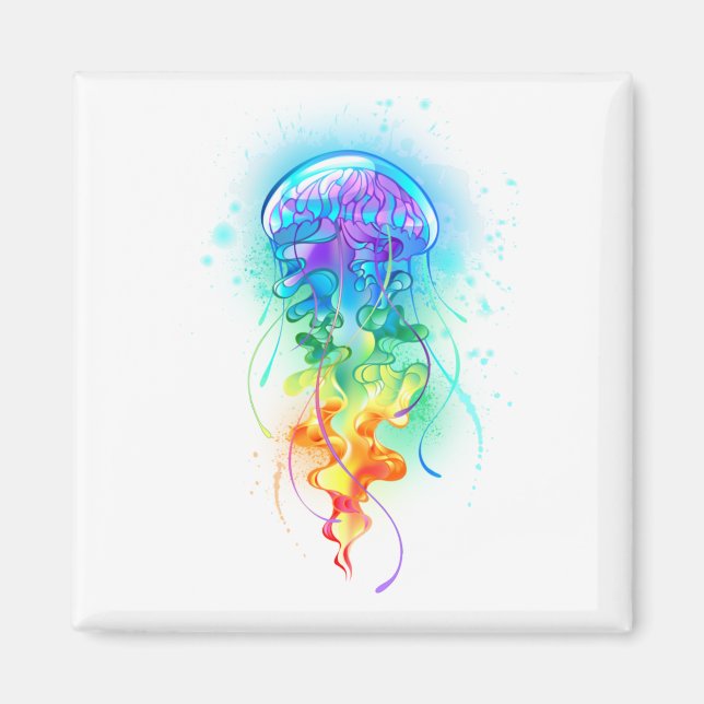 Rainbow jellyfish magnet (Front)