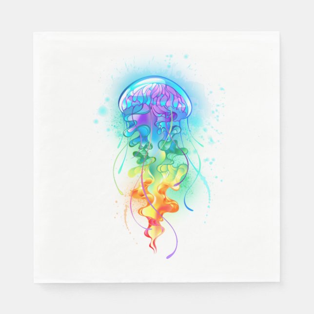 Rainbow jellyfish napkin (Front)